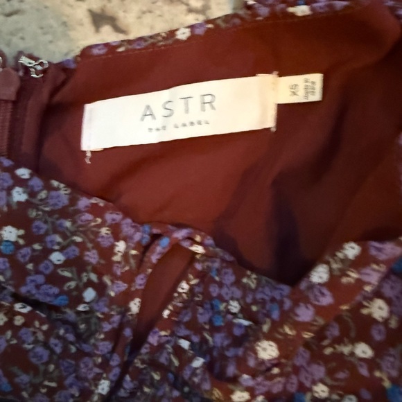 Astr Long Sleeve Purple Floral Dress - Picture 3 of 4
